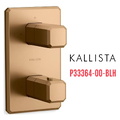 Bộ điều khiển nhiệt độ âm tường 2 lối ra màu đồng Kallista P33364-00-BLH