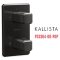 Bộ điều khiển nhiệt độ âm tường 2 lối ra màu đen Kallista P33364-00-PGP