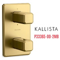 Bộ điều khiển nhiệt độ âm tường 3 lối ra màu đồng Kallista P33365-00-2MB