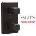 Bộ điều khiển nhiệt độ âm tường 3 lối ra màu đen Kallista P33365-00-BGP