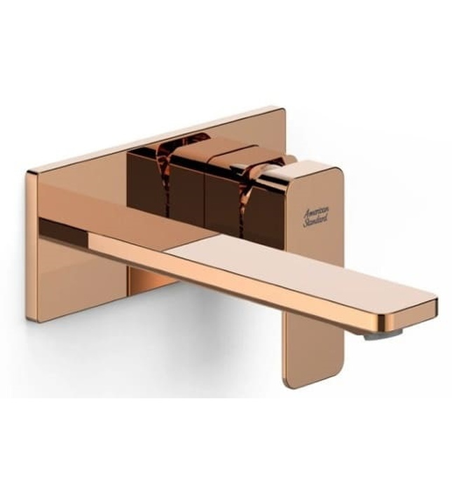 Vòi chậu nóng lạnh gắn tường màu vàng hồng American Standard WF-1304WS