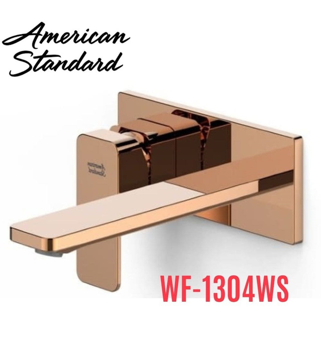 Vòi chậu nóng lạnh gắn tường màu vàng hồng American Standard WF-1304WS