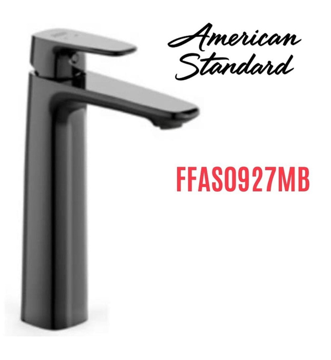 Vòi lavabo nóng lạnh 1 chân cao màu đen American Standard Wf-1702HG 