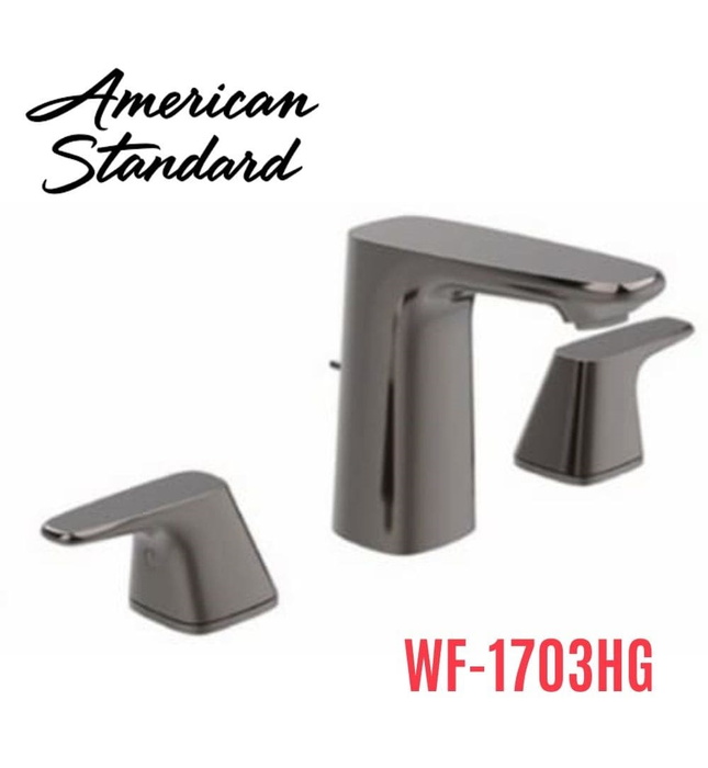 Vòi chậu nóng lạnh 3 chân màu đen American Standard WF-1703HG 