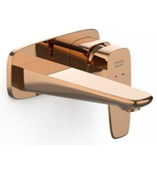 Vòi chậu nóng lạnh gắn tường màu vàng hồng American Standard WF-1704WS