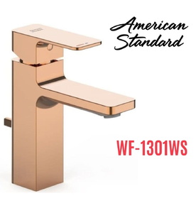 Vòi chậu 1 lỗ nóng lạnh màu vàng hồng American Standard WF-1301WS