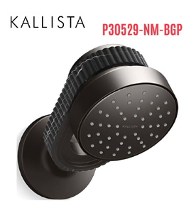 Bát sen kèm tay sen gắn tường - đá đen màu đen Kallista P30529-NM-BGP