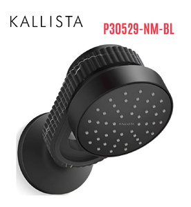 Bát sen kèm tay sen gắn tường - đá đen màu đen Kallista P30529-NM-BL