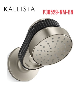 Bát sen kèm tay sen gắn tường - đá đen màu nickel Kallista P30529-NM-BN