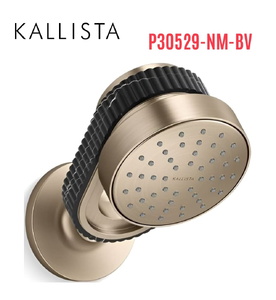 Bát sen kèm tay sen gắn tường - đá đen màu đồng Kallista P30529-NM-BV