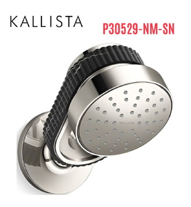 Bát sen kèm tay sen gắn tường - đá đen màu nickel Kallista P30529-NM-SN