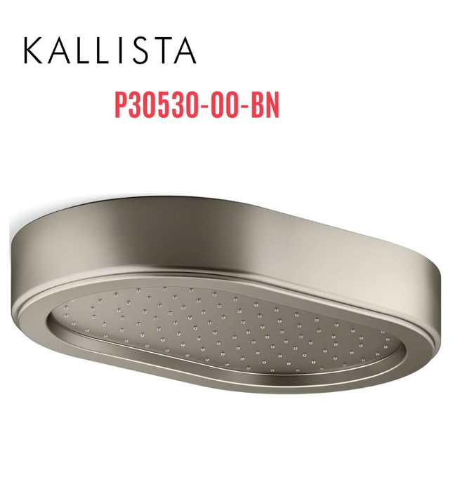 Đầu vòi sen mưa gắn trần màu nickel Kallista P30530-00-BN
