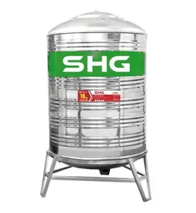 Bồn nước inox Sơn Hà Xanh 1500L đứng SHGD1500F1140