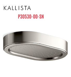 Đầu vòi sen mưa gắn trần màu nickel Kallista P30530-00-SN