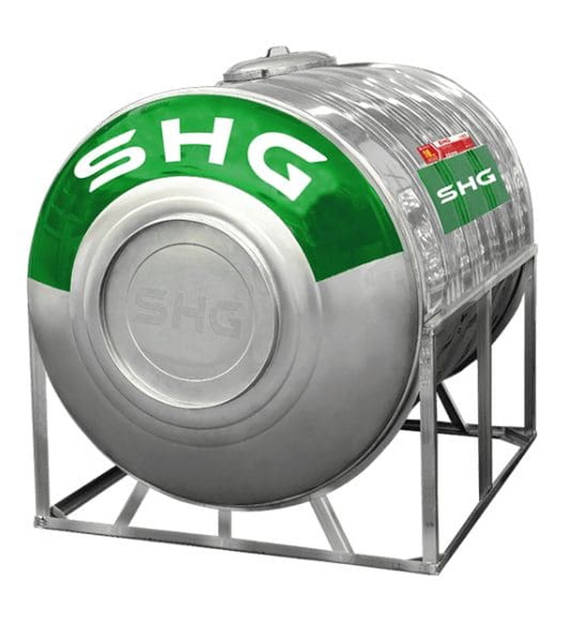 Bồn nước inox Sơn Hà Xanh 3000L ngang SHG N3000F1380
