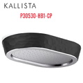 Đầu vòi sen mưa gắn trần viền đen màu chrome Kallista P30530-HB1-CP