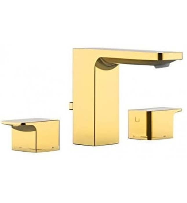 Vòi chậu 3 lỗ nóng lạnh màu vàng bóng American Standard WF-1303CS