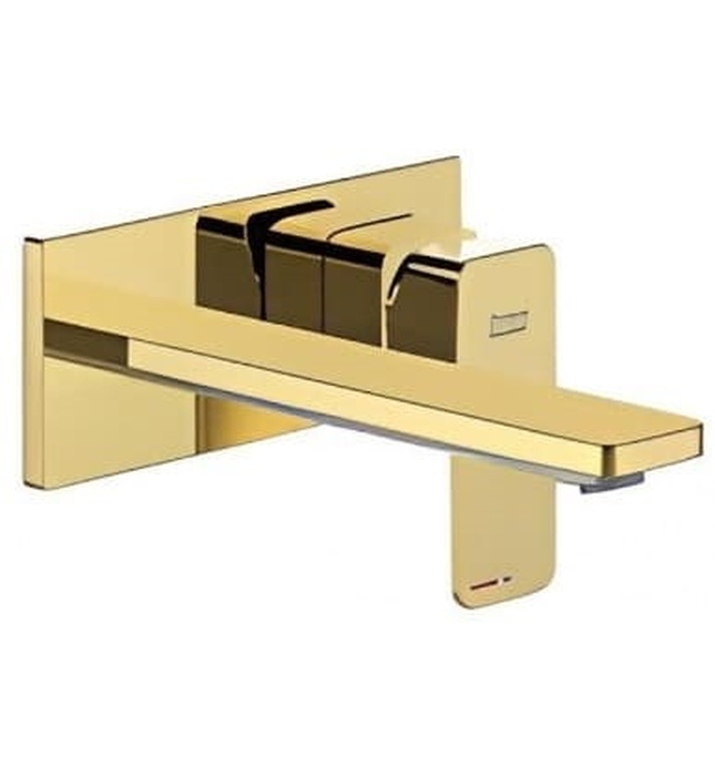 Vòi chậu nóng lạnh gắn tường màu xám xước American Standard WF-1304CS