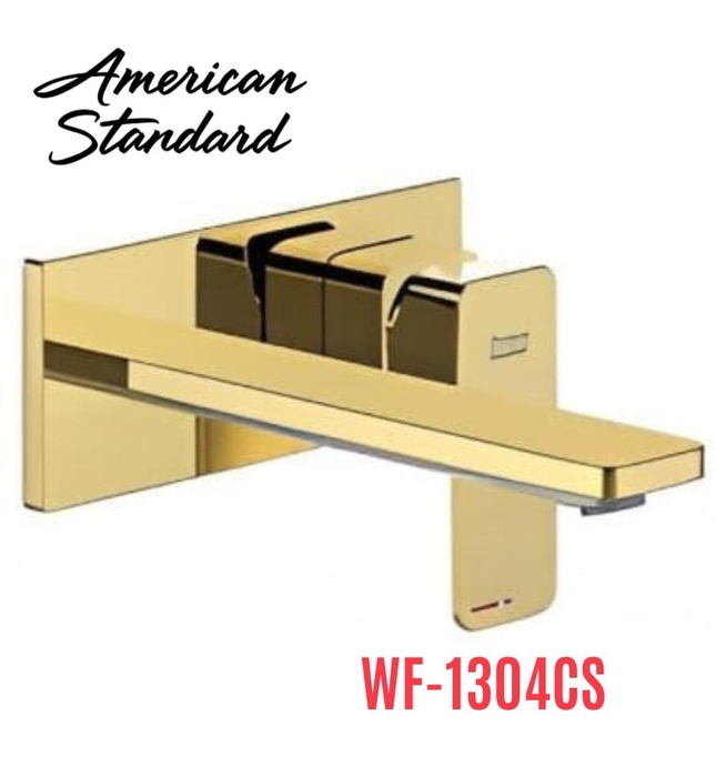 Vòi chậu nóng lạnh gắn tường màu xám xước American Standard WF-1304CS