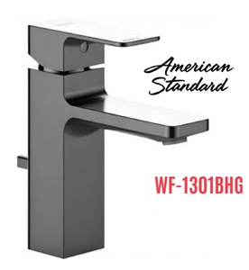 Vòi chậu 1 lỗ nóng lạnh màu xám xước American Standard WF-1301BHG