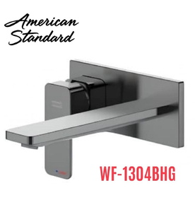 Vòi chậu nóng lạnh gắn tường màu xám xước American Standard WF-1304BHG 