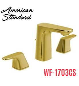 Vòi chậu nóng lạnh 3 chân màu vàng bóng American Standard WF-1703CS 