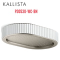 Đầu vòi sen mưa gắn trần viền đá trắng màu nickel Kallista P30530-WC-BN
