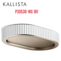 Đầu vòi sen mưa gắn trần viền đá trắng màu đồng Kallista P30530-WC-BV