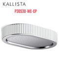 Đầu vòi sen mưa gắn trần viền đá trắng màu chrome Kallista P30530-WC-CP