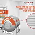 Bồn nước inox Sơn Hà Xanh 4000L đứng SHC D4000F1380