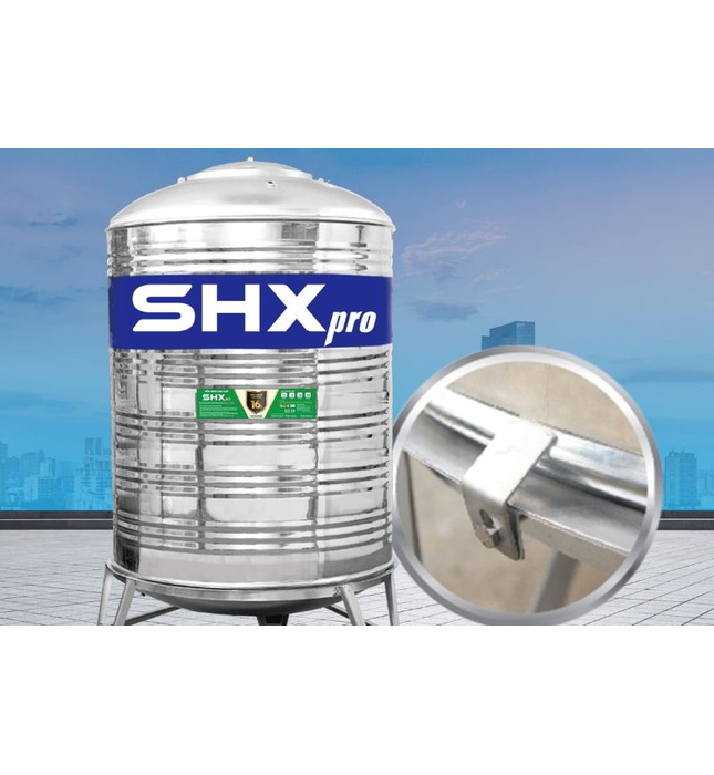 Bồn nước inox Sơn Hà Xanh 5000L đứng SHX Pro D5000F1380