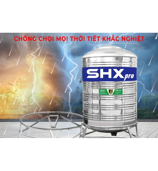Bồn nước inox Sơn Hà Xanh 5000L đứng SHX Pro D5000F1420