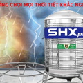 Bồn nước inox Sơn Hà Xanh 4500L đứng SHX Pro D4500F1420