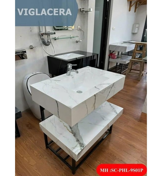 Chậu lavabo 2 tầng Viglacera SC-PHL-9S01P
