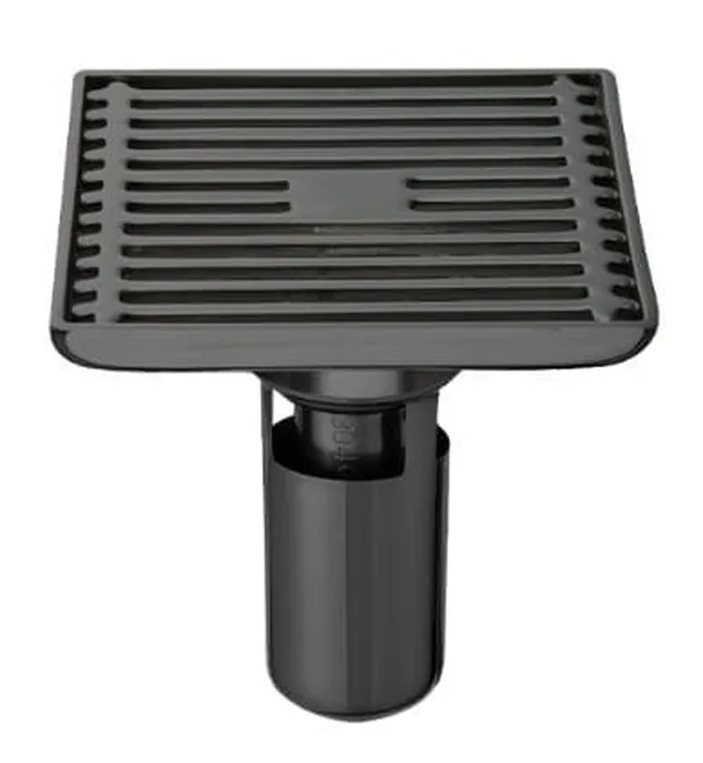 Ga Thoát Sàn Inox SUS304 EcoBath EC1087PB Màu Đen 100x100mm