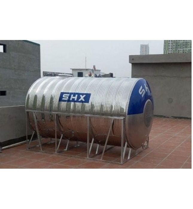 Bồn nước inox Sơn Hà Xanh 3000L ngang SHX N3000F1140