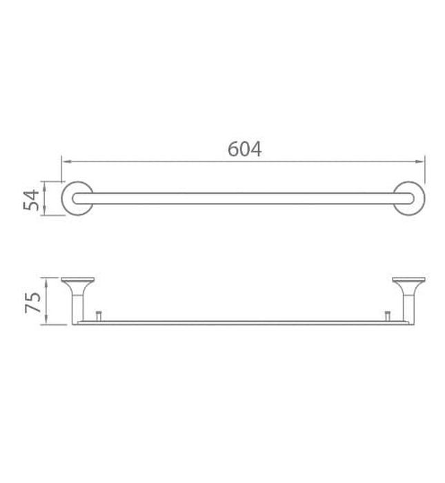 Vắt khăn đôi màu đen Ecobath EC218-08MB