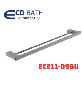 Thanh treo khăn đôi Inox màu ghi xám EcoBath EC211-09BU