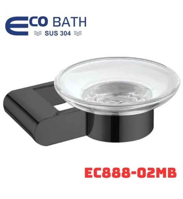 Khay xà bông treo tường màu đen mờ Ecobath EC888-02MB