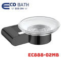 Khay xà bông treo tường màu đen mờ Ecobath EC888-02MB