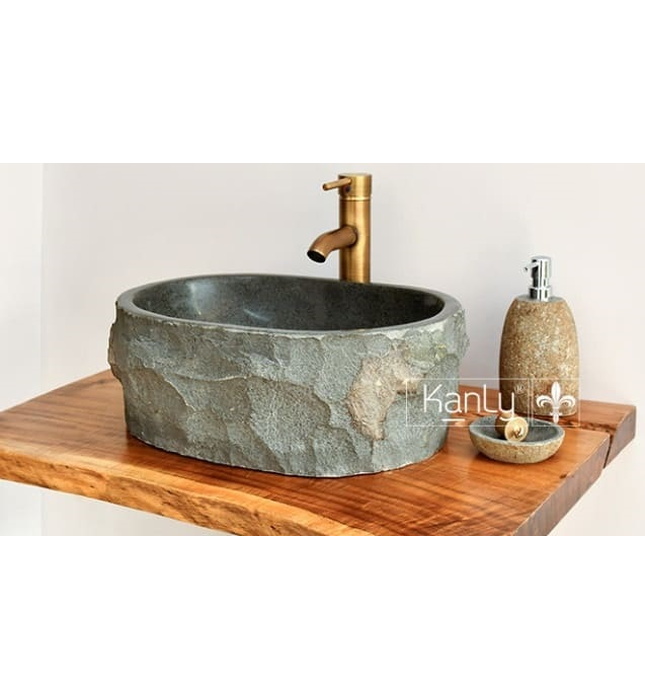 Chậu lavabo đá bazan Kanly MAR15BZ