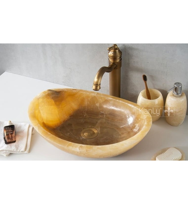 Lavabo đá tự nhiên onyx Kanly ONY61Fi