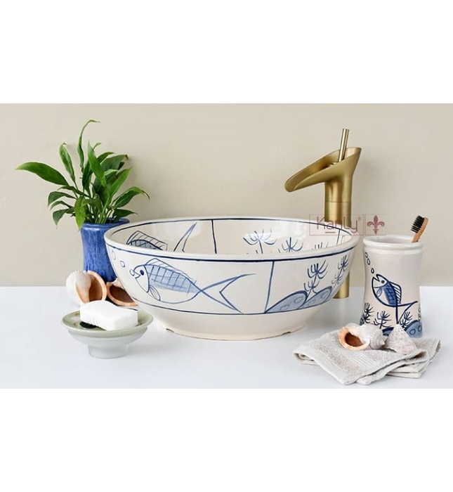 Chậu gốm mỹ thuật Kanly GV102