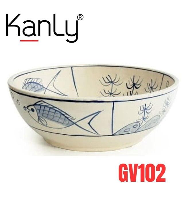 Chậu gốm mỹ thuật Kanly GV102