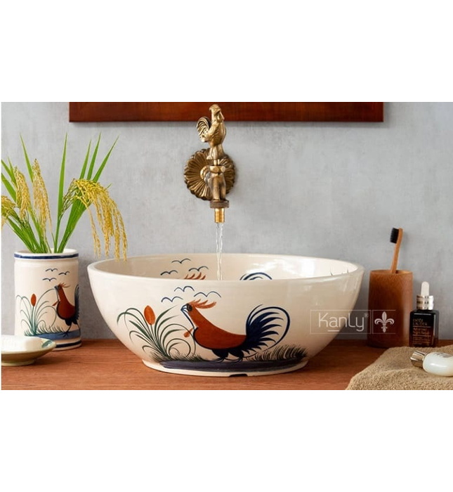 Chậu gốm mỹ thuật Kanly GV107