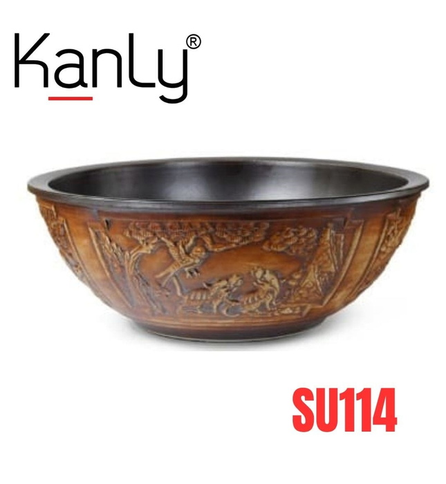 Chậu trồng cây cảnh bằng gốm sứ Kanly SU114