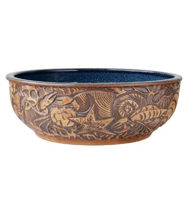 Chậu lavabo mỹ thuật bằng gốm sứ Kanly SU115