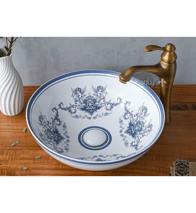 Chậu sứ hoa văn thần thoại Hy Lạp Kanly SU710