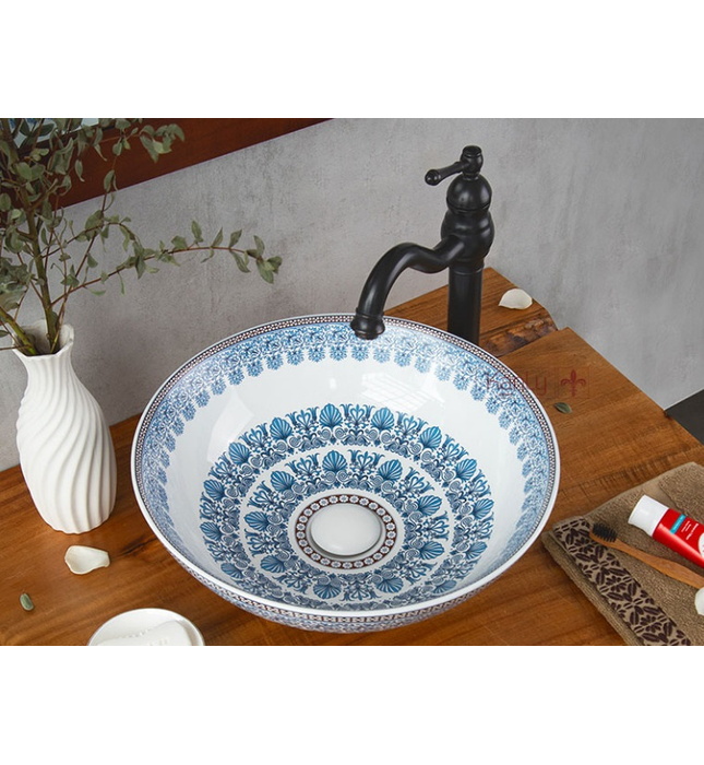 Chậu gốm sứ mỹ thuật Kanly SU711