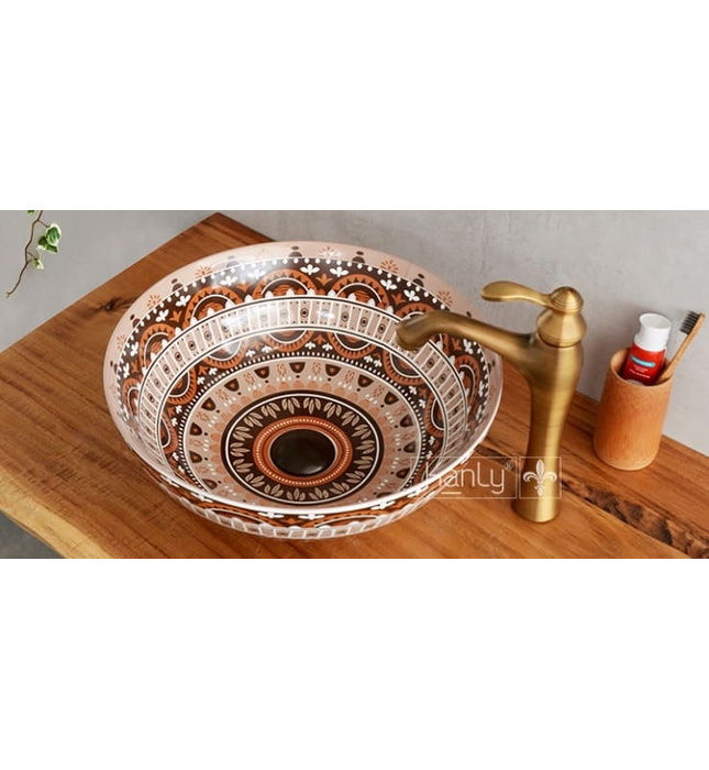 Chậu sứ mỹ thuật hoa văn Moroccan Kanly SU712